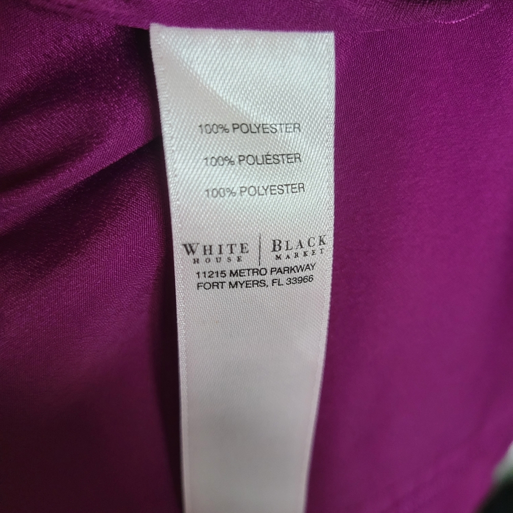 Magenta button down blouse - Picture 7 of 8